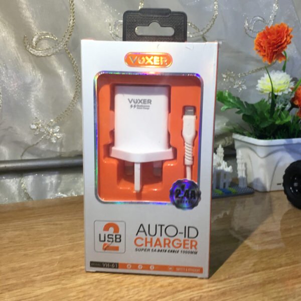 ⁦شاحن فوكسر ثنائي USB مع كيبل بيانات لايتنينج⁩ - الصورة ⁦2⁩