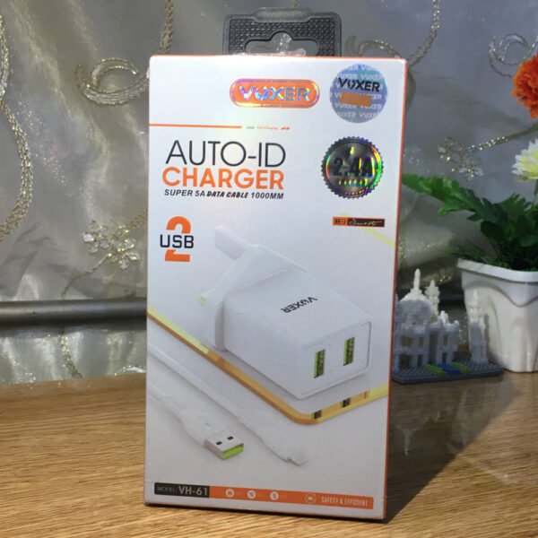 ⁦شاحن فوكسر ثنائي USB مع كيبل بيانات لايتنينج⁩ - الصورة ⁦3⁩