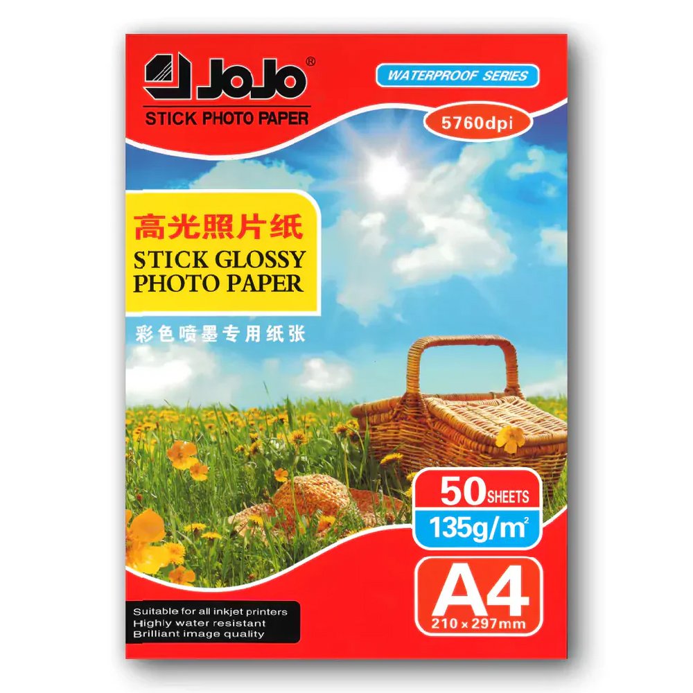 بند ورق صور لاصق عالي اللمعان من جوجو 135 غرام