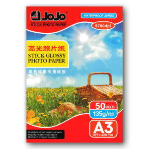 بند ورق صور لاصق عالي اللمعان من جوجو 135 غرام  A3