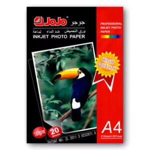 بند ورق جوجو للصور مقاوم للماء لامع  180 غرام (وجه واحد) A4
