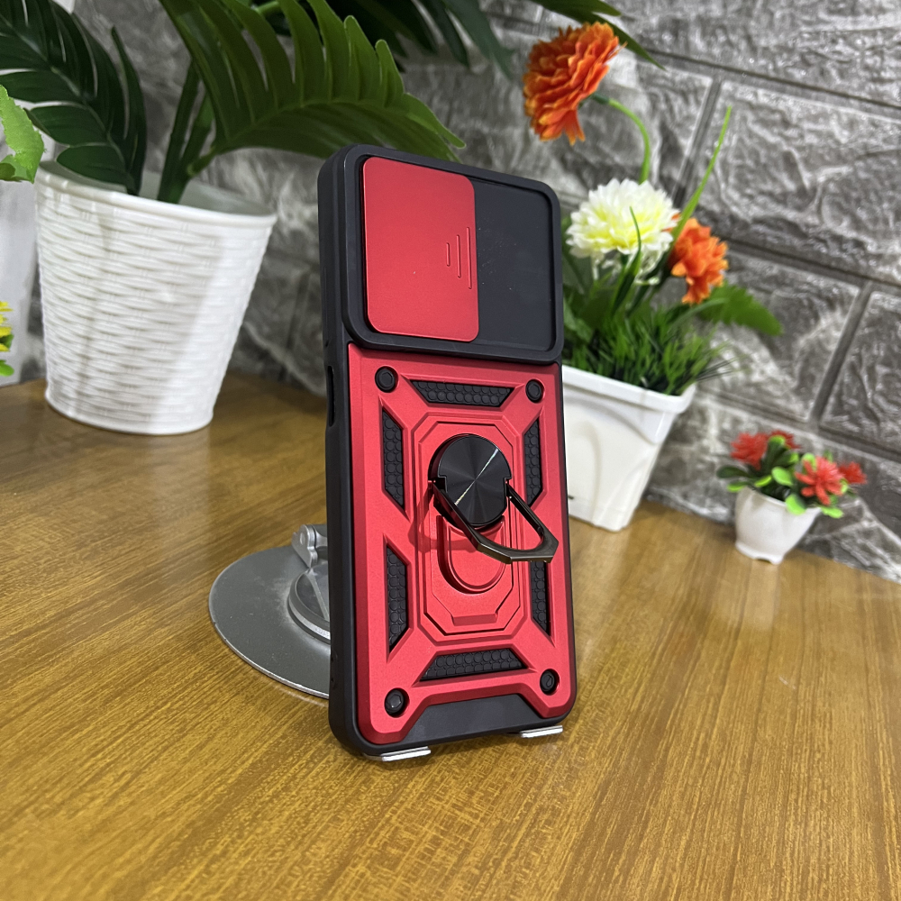 كفر Xiaomi Redmi Note 11 مع غطاء كاميرا وحلقة مسك - الصورة 3