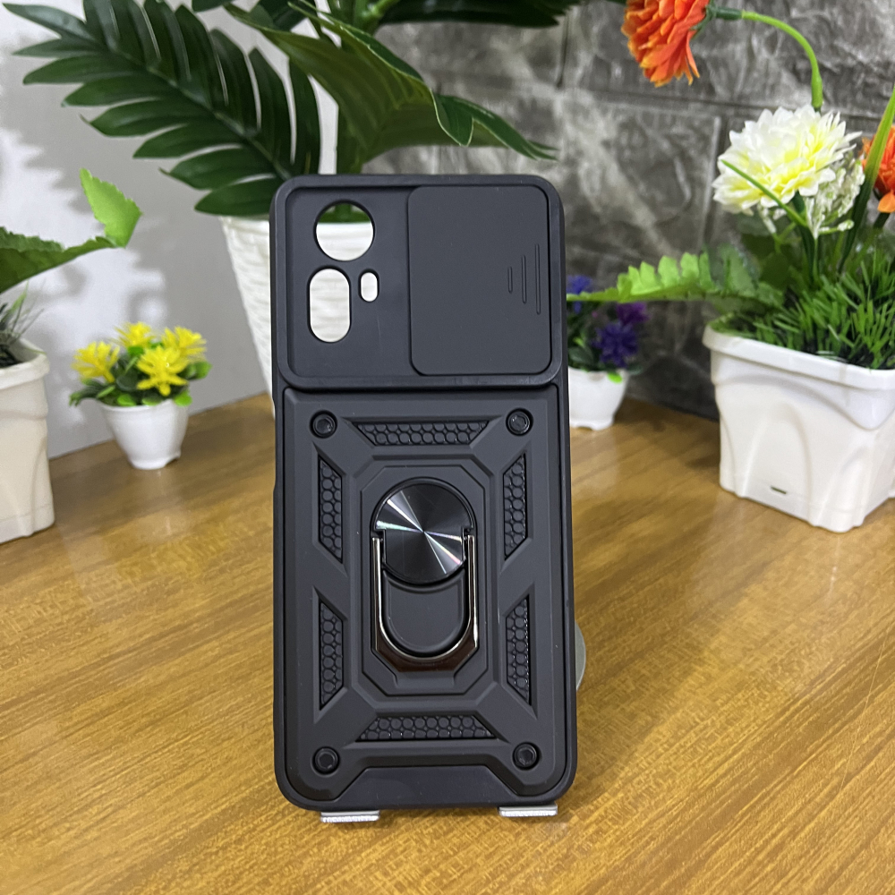 كفر Xiaomi Redmi Note 12S مع غطاء كاميرا وحلقة مسك - الصورة 2