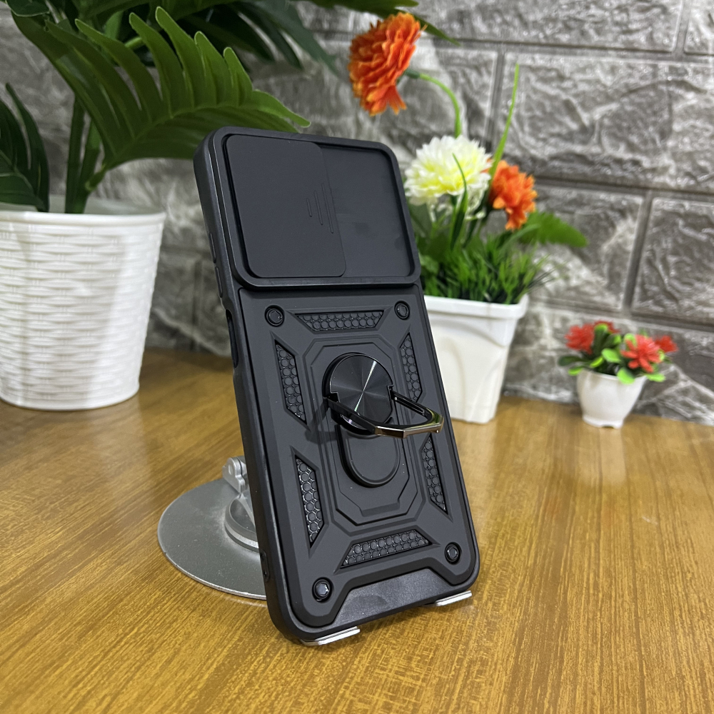 كفر Xiaomi Redmi Note 12S مع غطاء كاميرا وحلقة مسك - الصورة 3