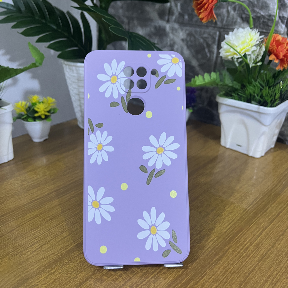 كفر بنفسجي بنقشة ورود شاومي ريدمي نوت 9 - الصورة 2