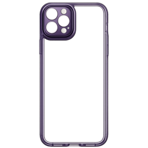 كفر شفاف بإطار بنفسجي آيفون 12 برو ماكس