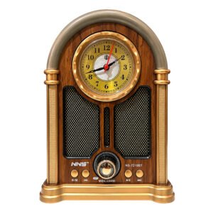 سبيكر وراديو NS-7219BT الكلاسيكي بساعة مدمجة